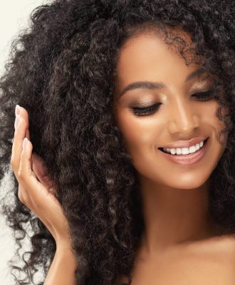 Beauty,Portrait,Of,African,American,Girl,With,Clean,Healthy,Skin